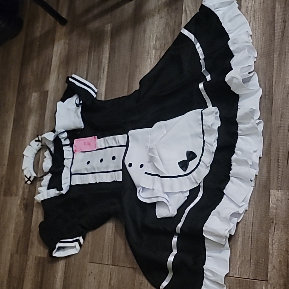 Maid Black and White Costume Dress Sz XL